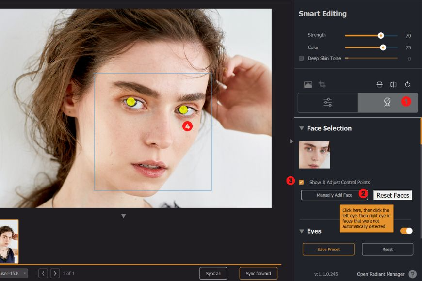 Ajout manuel de visages non détectés Radiant Photo