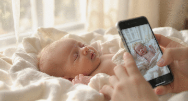 photos de nouveau-né à la maison