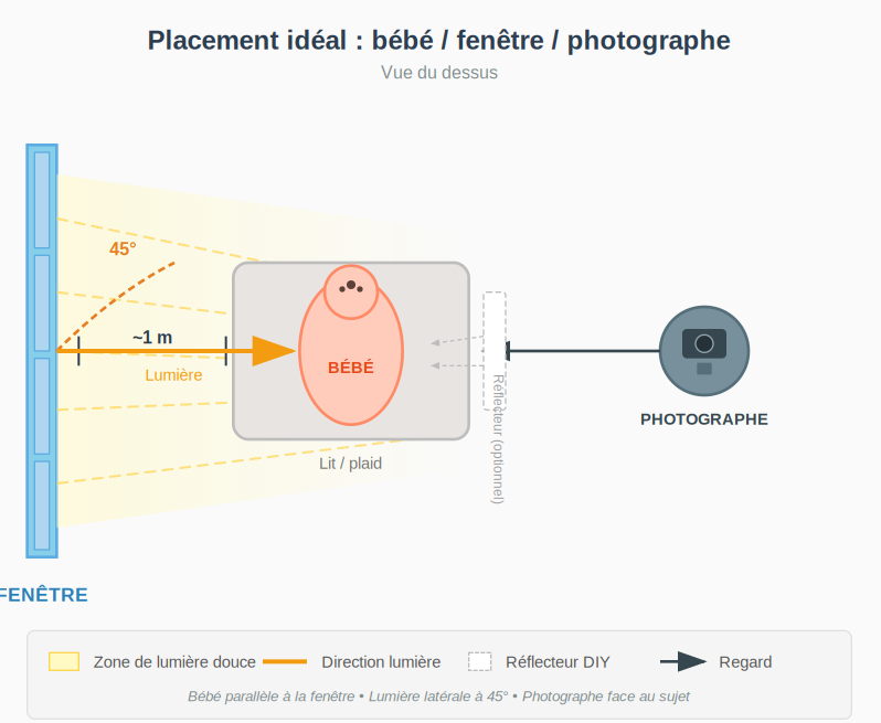 Schéma : placement bébé / fenêtre