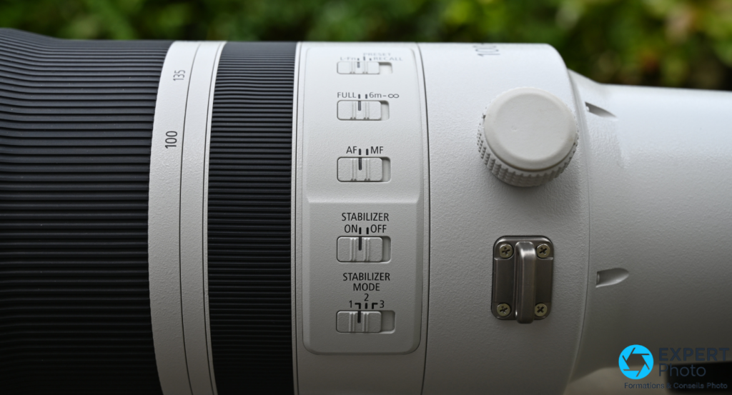 Canon RF 100-300mm f2.8L IS USM réglages